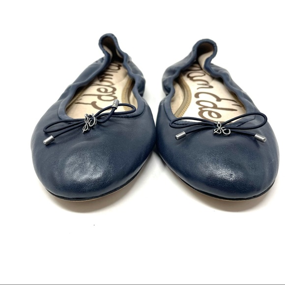 Sam Edelman Felicia Navy Nappa Leather Ballet Flats Size 9.5/ 41 - Picture 7 of 16